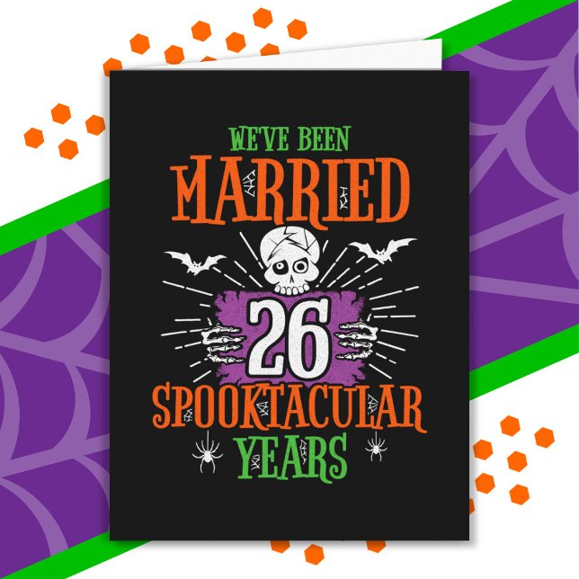 Halloween Spooktacular 26. Hochzeitstag Karte (Von Creator hochgeladen)