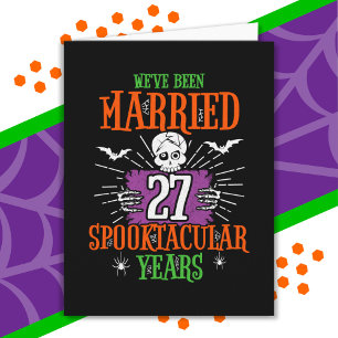 Halloween Spooktacular 27. Hochzeitstag Karte