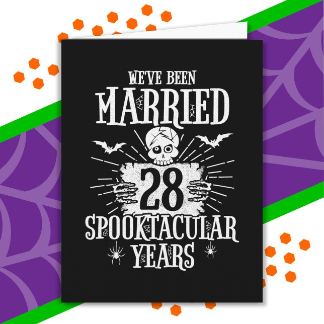 Halloween Spooktacular 28. Hochzeitstag Karte (Von Creator hochgeladen)