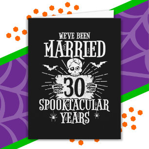 Halloween Spooktacular 30. Hochzeitstag Karte
