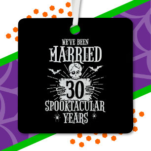 Halloween Spooktacular 30. Hochzeitstag Ornament Aus Metall