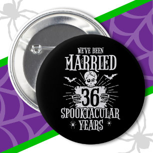 Halloween Spooktacular 36. Hochzeitstag Button