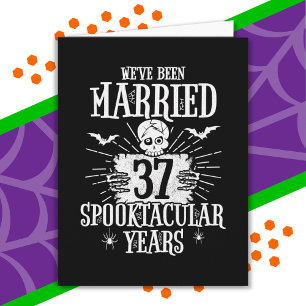 Halloween Spooktacular 37. Hochzeitstag Karte