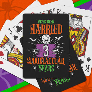 Halloween Spooktacular 3. Hochzeitstag Spielkarten