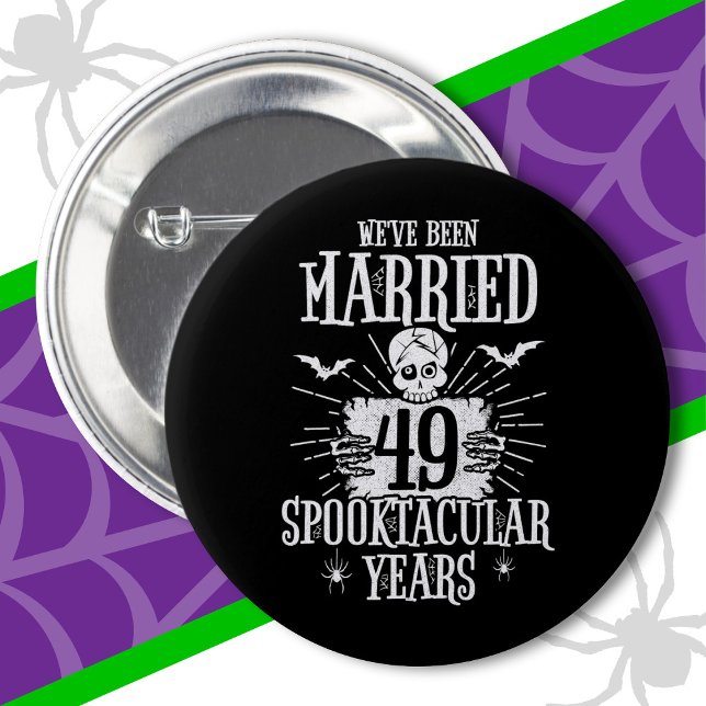Halloween Spooktacular 49. Hochzeitstag Button (Von Creator hochgeladen)