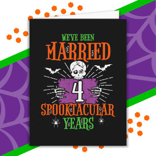 Halloween Spooktacular 4. Hochzeitstag Karte