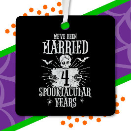 Halloween Spooktacular 4. Hochzeitstag Ornament Aus Metall