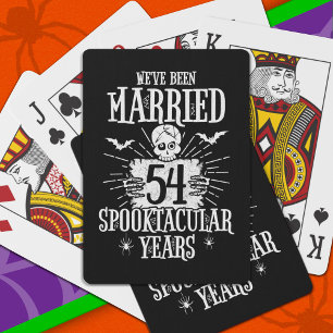 Halloween Spooktacular 54. Hochzeitstag Spielkarten