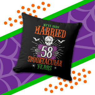 Halloween Spooktacular 58. Hochzeitstag Kissen