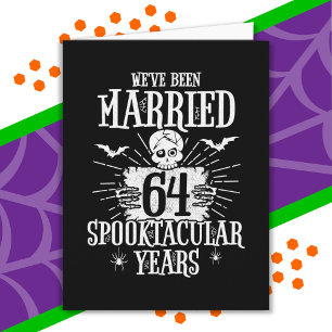 Halloween Spooktacular 64. Hochzeitstag Karte