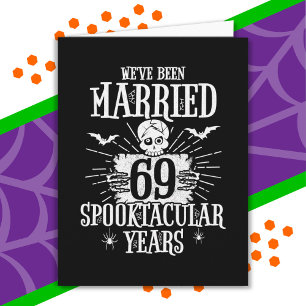 Halloween Spooktacular 69. Hochzeitstag Karte