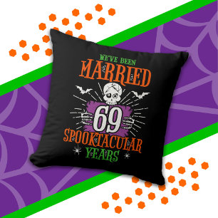 Halloween Spooktacular 69. Hochzeitstag Kissen