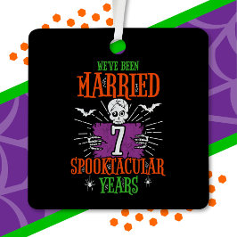 Halloween Spooktacular 7. Hochzeitstag Ornament Aus Metall