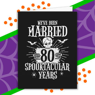 Halloween Spooktacular 80. Hochzeitstag Karte