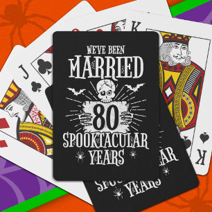 Halloween Spooktacular 80. Hochzeitstag Spielkarten