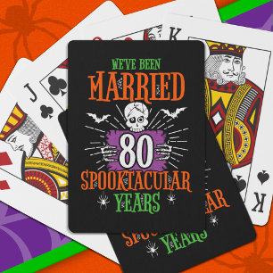 Halloween Spooktacular 80. Hochzeitstag Spielkarten