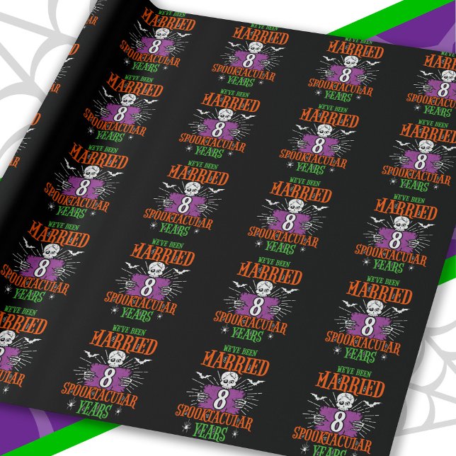 Halloween Spooktacular 8. Hochzeitstag Geschenkpapier (Von Creator hochgeladen)