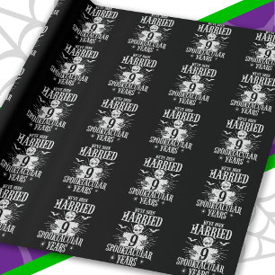 Halloween Spooktacular 9. Hochzeitstag Geschenkpapier
