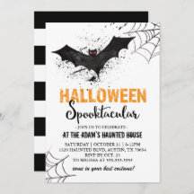 Halloween Spooktacular Bat Einladung