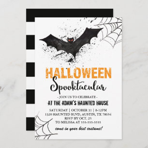 Halloween Spooktacular Bat Einladung