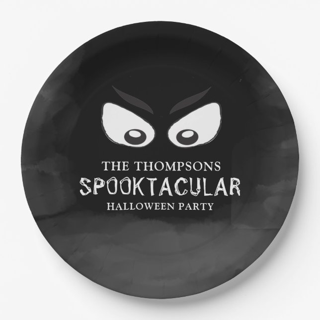 Halloween Spooktacular Beängstigend Spooky Ghost E Pappteller (Vorderseite)
