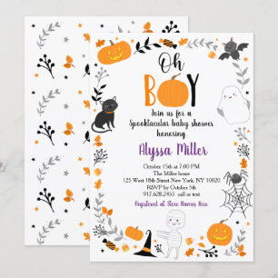 Halloween Spooktacular Oh Boy Baby Dusche Einladung
