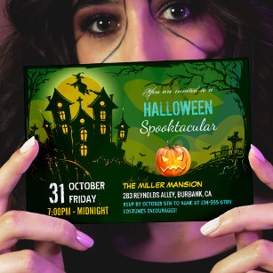 Halloween Spooktacular Party Creepy Spuk House Einladung