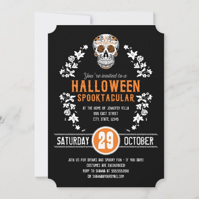 Halloween Spooktacular-Party Einladungen (Vorderseite)