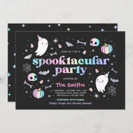 Halloween Spooktacular Party Niedlich Pastel Ghost Einladung