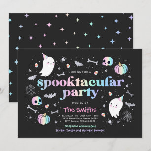 Halloween Spooktacular Party Niedlich Pastel Ghost Einladung