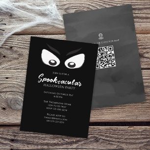Halloween Spooktacular Spooky Ghost QR Code Map Einladung