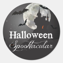 Halloween Spooktacular Spuk Schloss Runder Aufkleber