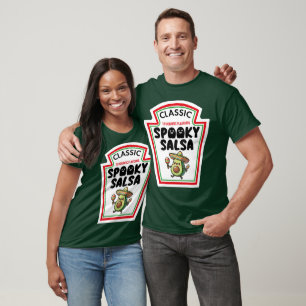 Halloween Spooky Avocado tanzt Salsa Green Sauce T-Shirt