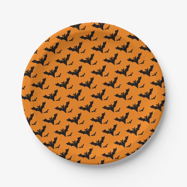 Halloween Spooky Bats Party Pappteller (Vorderseite)