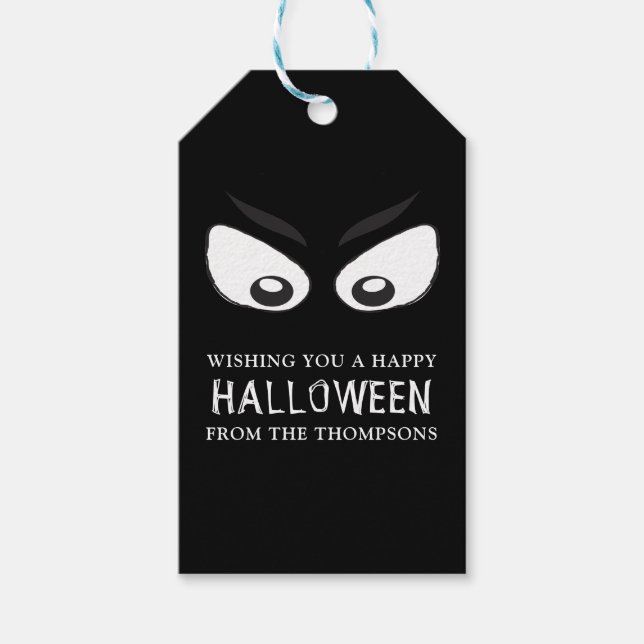 Halloween Spooky Beängstigend Ghost Eyes Whimsical Geschenkanhänger (Vorderseite)