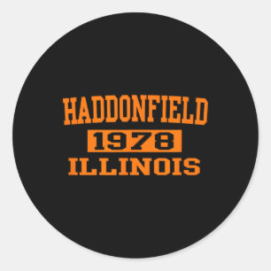 Halloween Spooky Beängstigend Haddonfield Illinois Runder Aufkleber