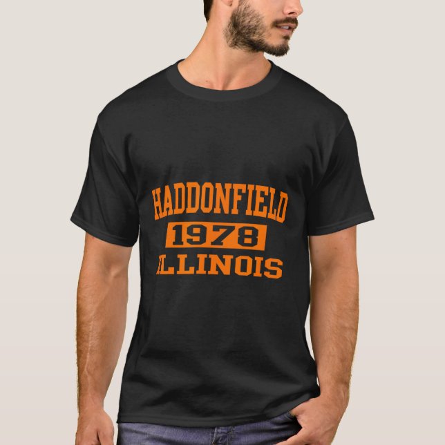 Halloween Spooky Beängstigend Haddonfield Illinois T-Shirt (Vorderseite)