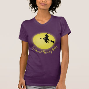 Halloween Spooky Beängstigend Hexenbroomstick Moon T-Shirt