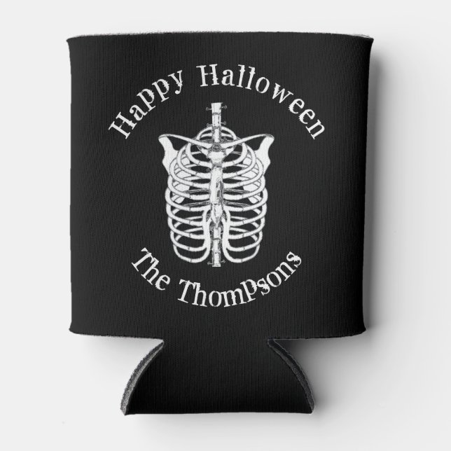 Halloween Spooky Beängstigend Skeleton X Ray Bones Dosenkühler (Vorderseite)