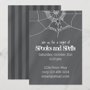 Halloween Spooky Beängstigend Spider Web Fun Party Einladung