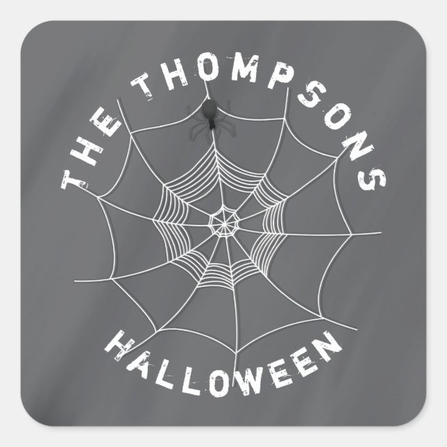 Halloween Spooky Beängstigende Niedliche Spider We Quadratischer Aufkleber (Vorderseite)