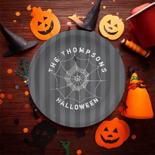 Halloween Spooky Black Spider Web Creepy Pappteller