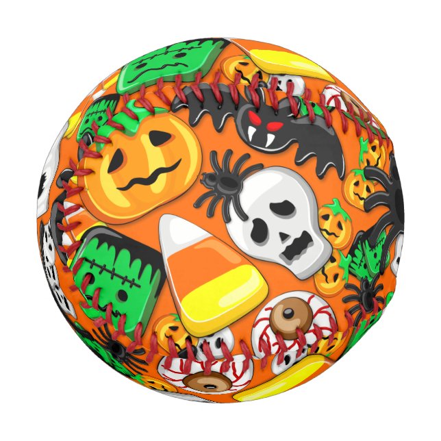 Halloween Spooky Candies Party Baseball (Vorderseite Links)