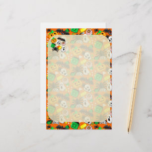 Halloween Spooky Candies Party Briefpapier