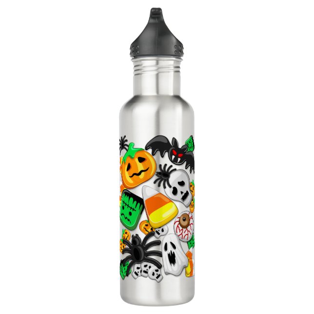 Halloween Spooky Candies Party Edelstahlflasche (Rechts)