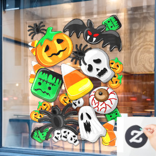 Halloween Spooky Candies Party Fensteraufkleber