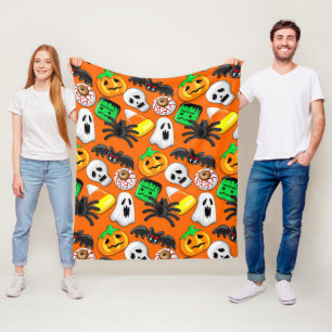 Halloween Spooky Candies Party Fleecedecke