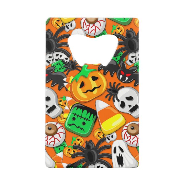 Halloween Spooky Candies Party Geldbeutel Flaschenöffner (Vorderseite)