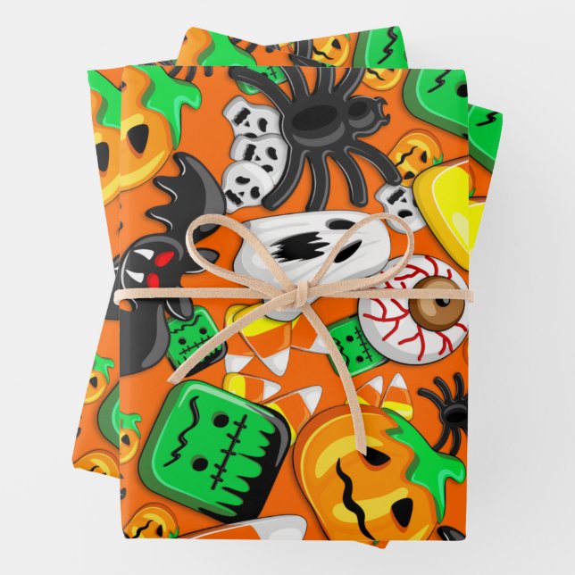 Halloween Spooky Candies Party Geschenkpapier Set (Beispiel)
