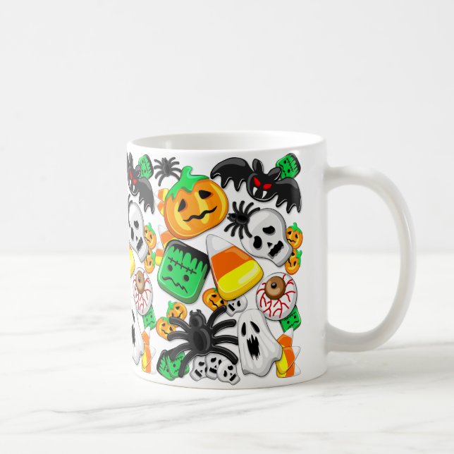 Halloween Spooky Candies Party Kaffeetasse (Rechts)